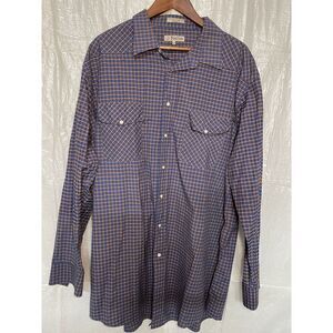 Foxfire‎ Men's Shirt 2XT Long Sleeve Pearl Snap Plaid
